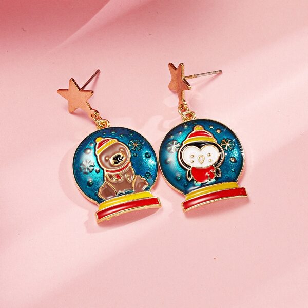 

Christmas Bear Decor Drop Earrings, Multicolor