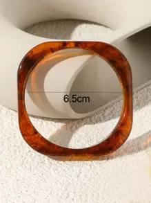 件/套時尚方形手鐲套裝搭配彩色樹脂裝飾 - 彩色 - 查看 3