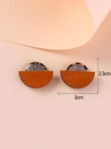 Geo Decor Stud Earrings - Multicolor - View 2