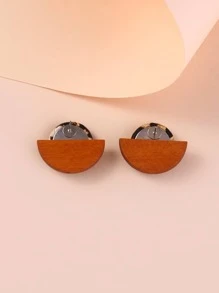 Geo Decor Stud Earrings - Multicolor - View 3
