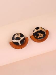 Geo Decor Stud Earrings - Multicolor - View 4