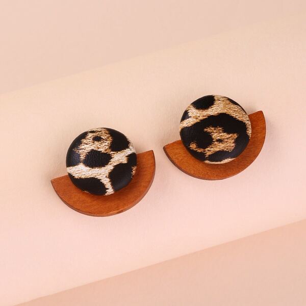 

Geo Decor Stud Earrings, Multicolor