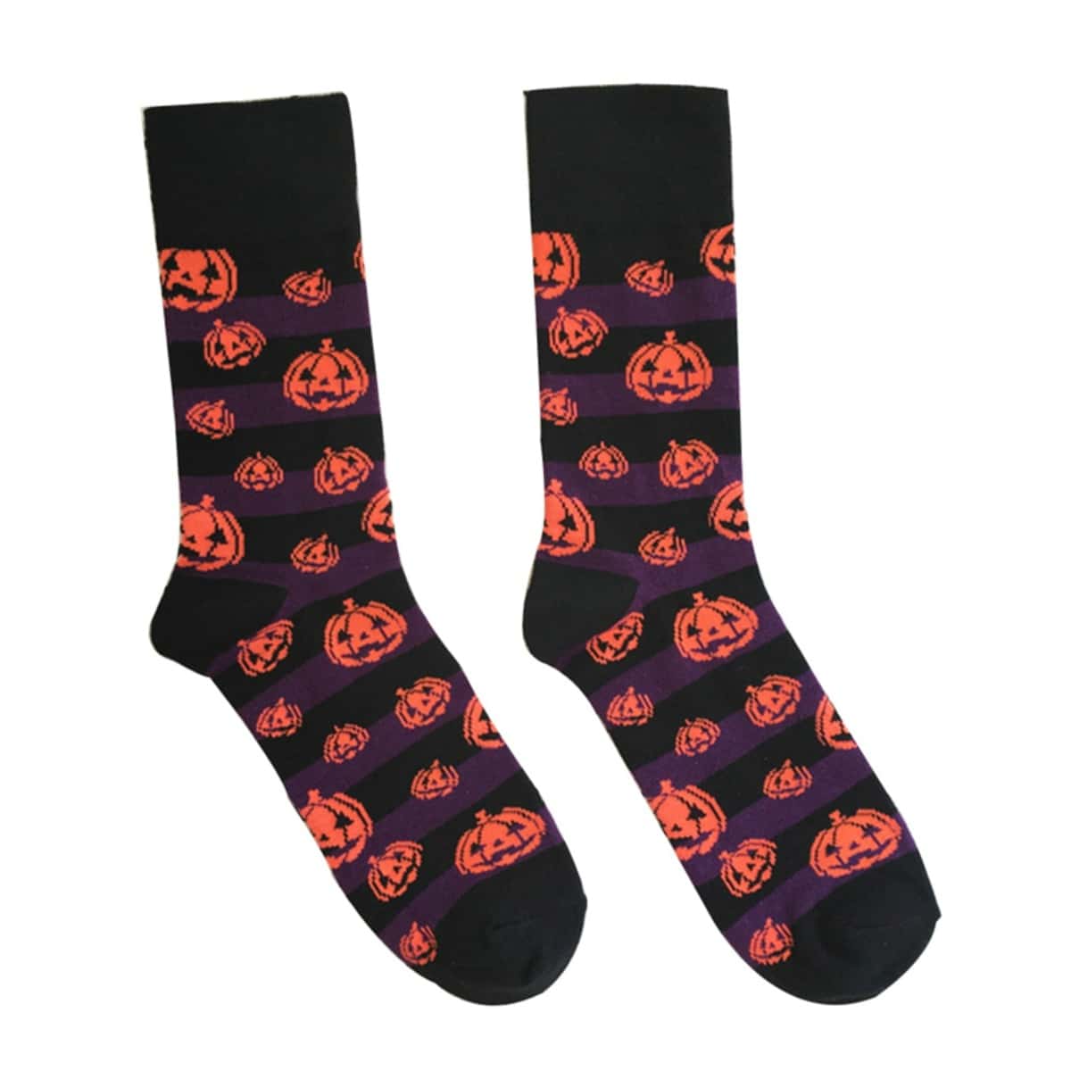 

Halloween Pumpkin Graphic Crew Socks, Multicolor