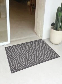 Outdoor-Teppich mit geometrischem Muster - Grau - Übersicht 1