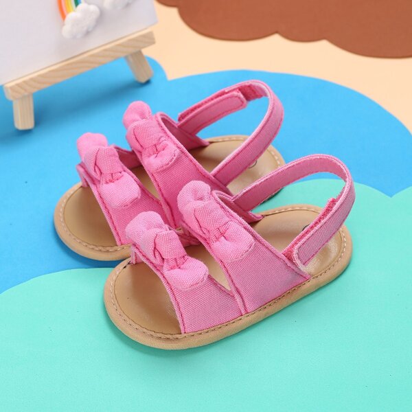 

Baby Bow Decor Slingback Sandals, Pink