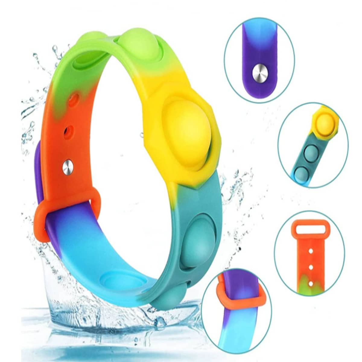 

1pc Wristband Shaped Random Push Pop Bubble, Multicolor