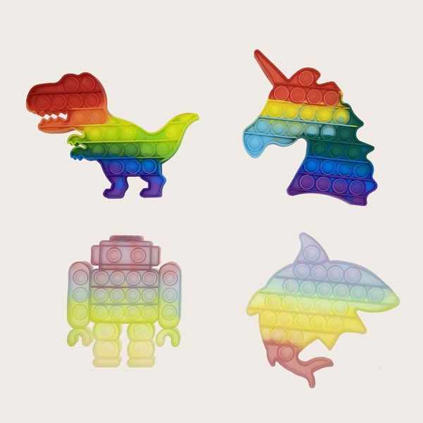 

4pcs Random Push Pop Bubble, Multicolor