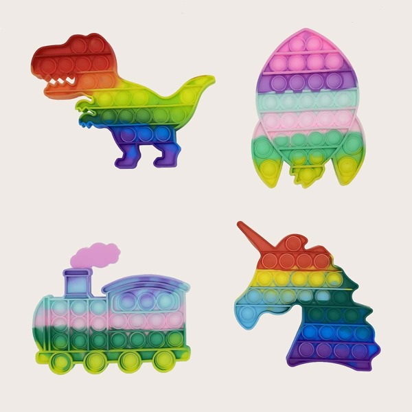 

4pcs Random Push Pop Bubble, Multicolor