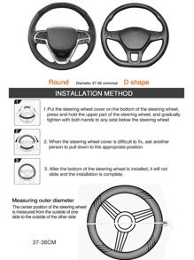 Bọc vô lăng ô tô - Màu xanh lam - Xem 5