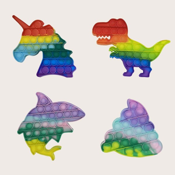 

4pcs Random Push Pop Bubble, Multicolor