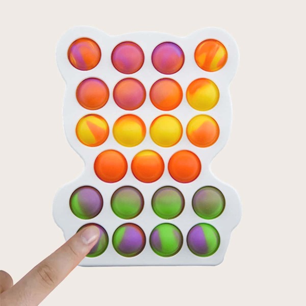 

1pc Bear Push Pop Bubble, Multicolor