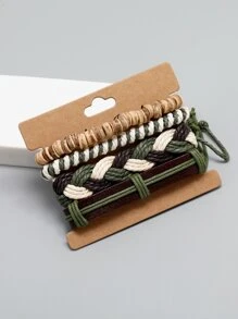 4入組編織手鏈 - 彩色 - 查看 5