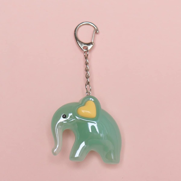 

Cartoon Elephant Keychain, Green