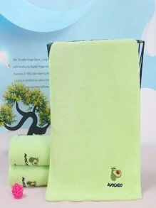 1 pieza Toalla con bordado de aguacate - Verde - Ver 1