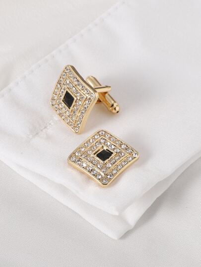 الموضة و شائع زوج واحد للرجال بديكور حجر الراين هندسي كبكات , فولاذ غير قابل للصدأ مجوهرات الى مجوهرات هدية و الى A أنيق نظرة