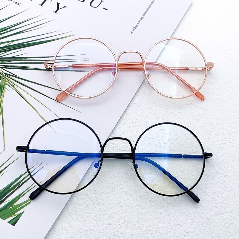 

2pairs Round Frame Anti-Blue Light Eyeglasses