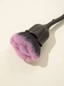 美甲灰塵清潔刷，1入組玫瑰形美甲工具指甲手柄刷，指甲刷去除指甲灰塵粉化妝刷，美甲刷清潔工具美甲刷，家用和專業美甲沙龍清潔指甲用指甲刷 - 黑色 - 查看 3