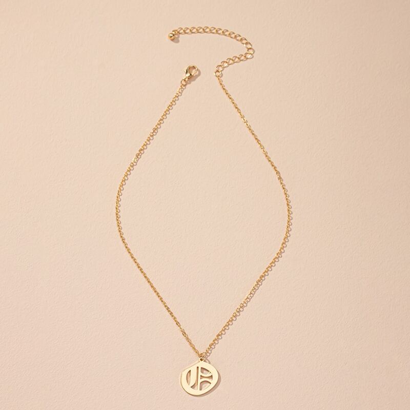 

Letter Design Chain Necklace, Gold