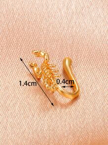 1 Máy Tính Thời Trang Động Vật Mới Bọ Cạp Kẹp Mũi Giả Xuyên Vật Trang Trí Thích Hợp Cho Phụ Nữ Đeo Hàng Ngày - Vàng - Xem 3