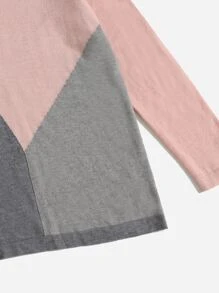 SHEIN LUNE 圓領撞色圖案套頭毛衣 - 彩色 - 查看 4