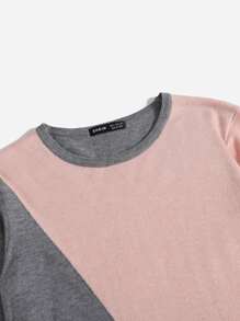 SHEIN LUNE 圓領撞色圖案套頭毛衣 - 彩色 - 查看 5