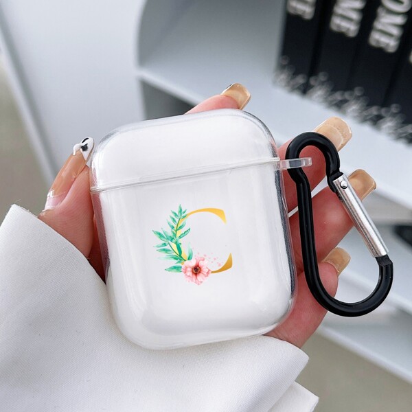 

Чехол для Airpods с цветочным узором, Прозрачный