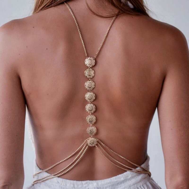 

Floral Decor Body Chain, Gold