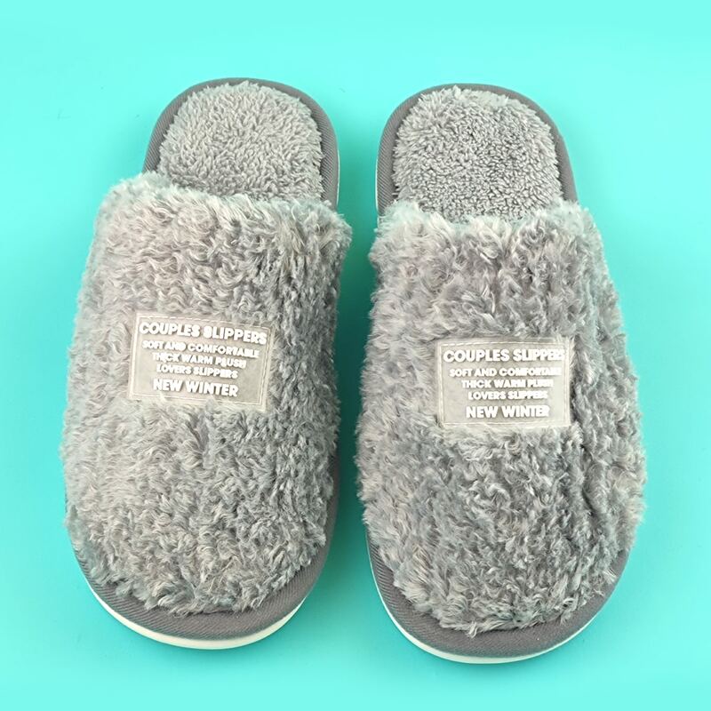 

Guys Minimalist Round Toe Home Slippers, Grey