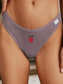3 piezas Bragas tanga con estampado de fruta - Multicolor - Ver 5