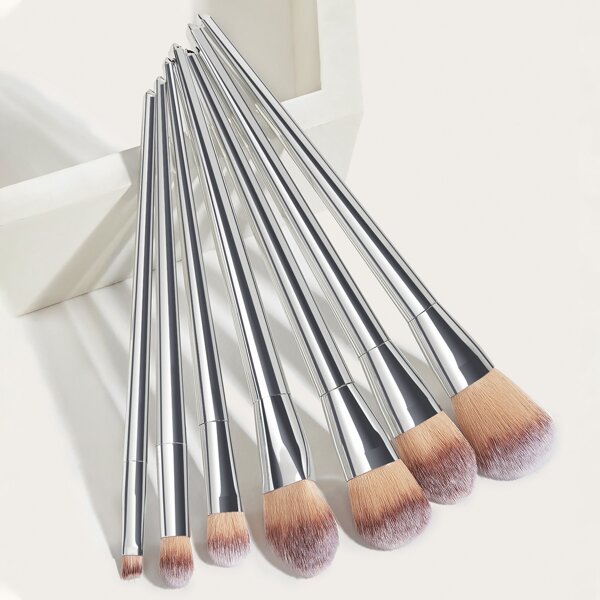 

7pcs Makeup Brush Set, Silver