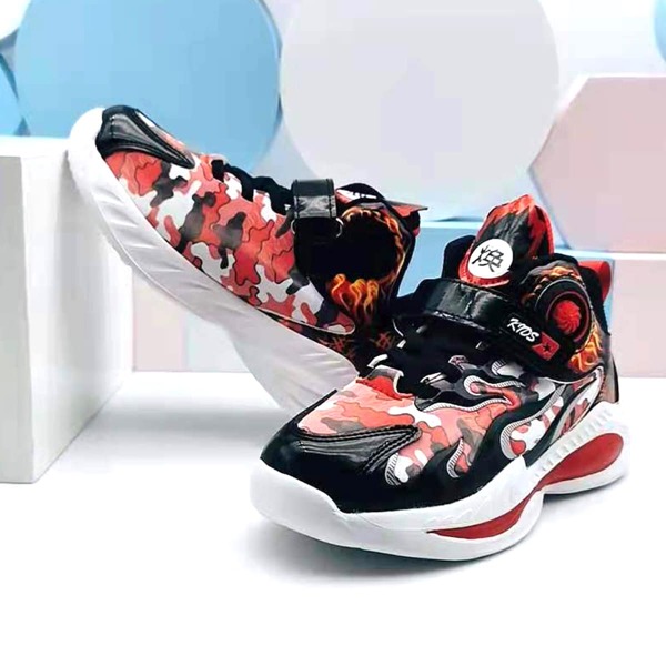 

Boys Fire Pattern Chunky Sneakers, Multicolor