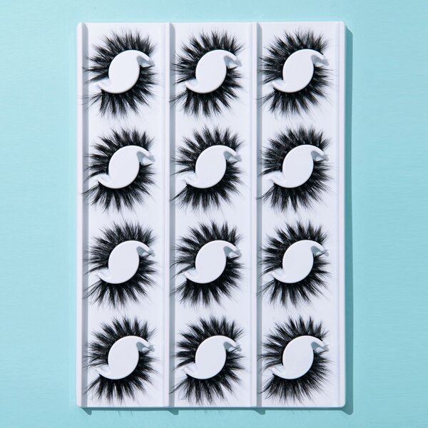 

12pairs Volumized False Eyelashes, Black