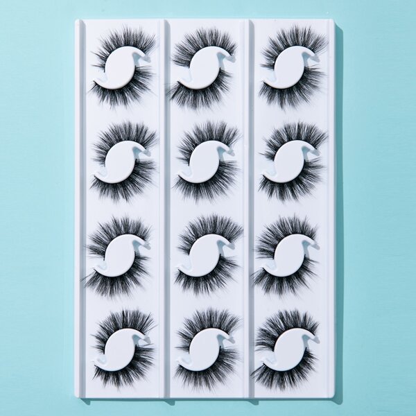 

12pairs Volumized False Eyelashes, Black