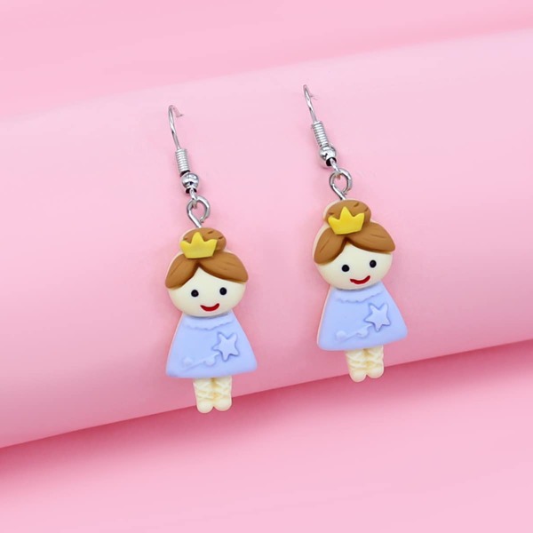 

Girls Cartoon Design Drop Earrings, Multicolor