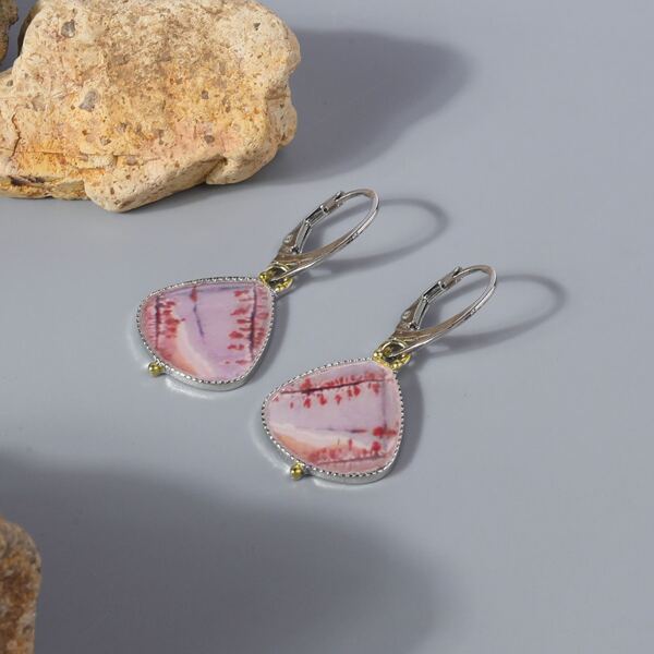

Geometric Drop Earrings, Dusty pink