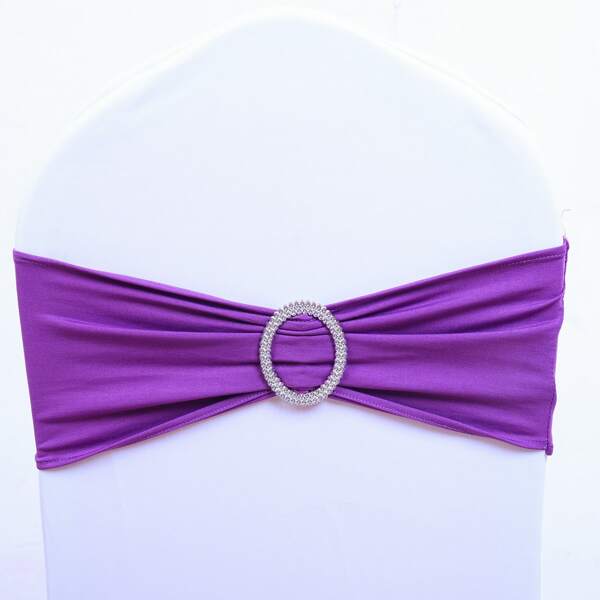 

10pcs Stretchy Bow Chair Back Decoration, Purple
