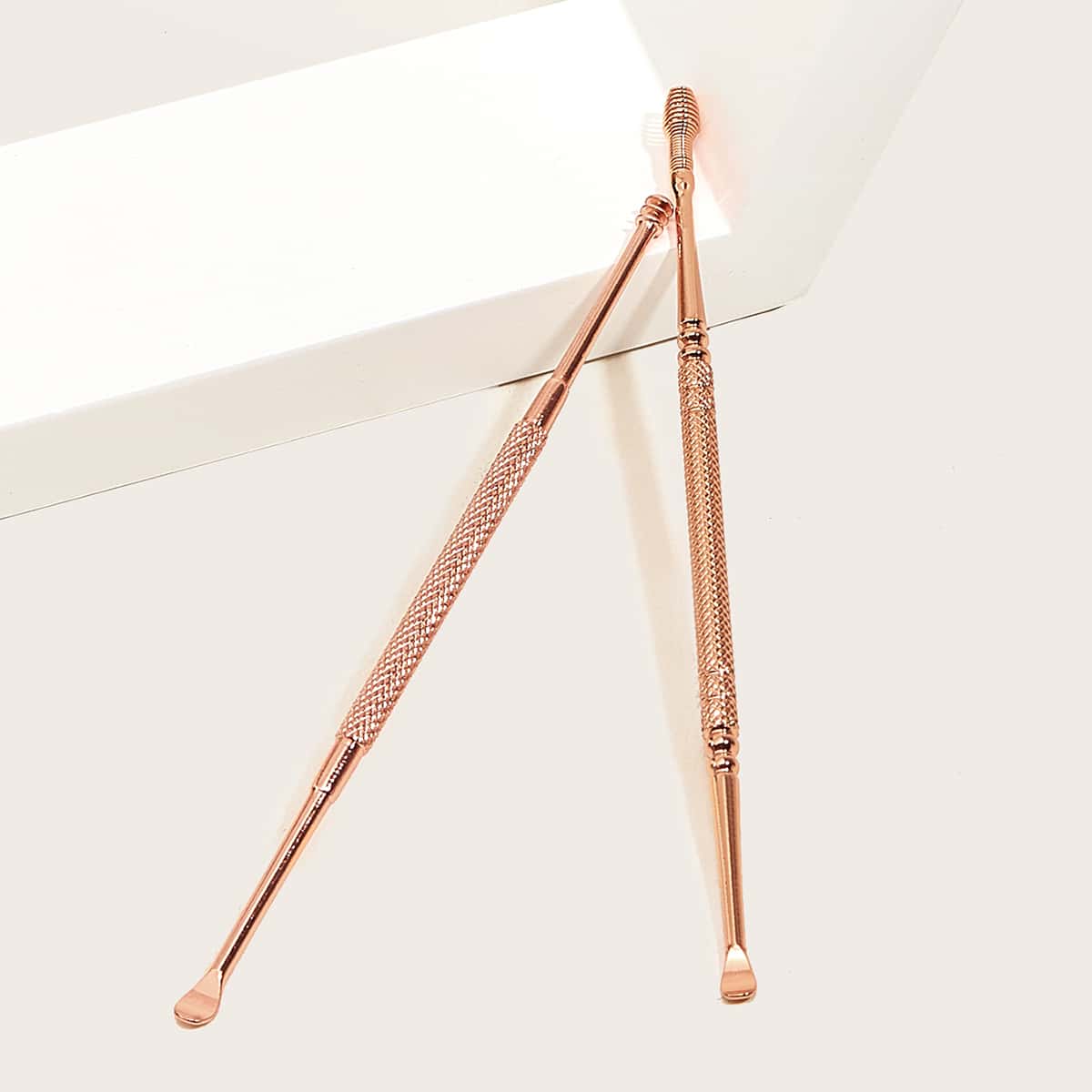 

2pcs Double-headed Ear Pick, Rust brown