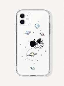 卡通圖案透明iPhone手機殼 - 無色 - 查看 1