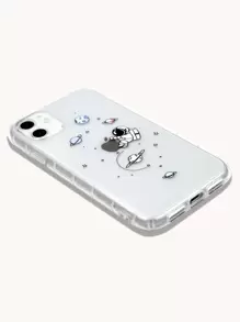 卡通圖案透明iPhone手機殼 - 無色 - 查看 3