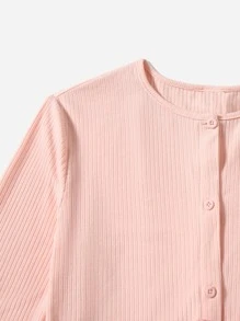 SHEIN 青少年女孩條紋針織上衣和格紋印花吊帶洋裝