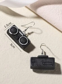 Bông tai thả đài - màu đen - Xem 3