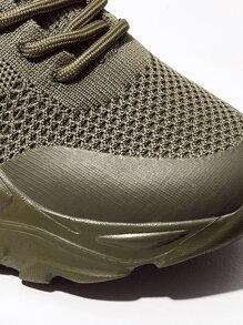 Minimalist Chain Decor Chunky Sneakers Sports Shoes Casual Shoes - Khaki - View 11