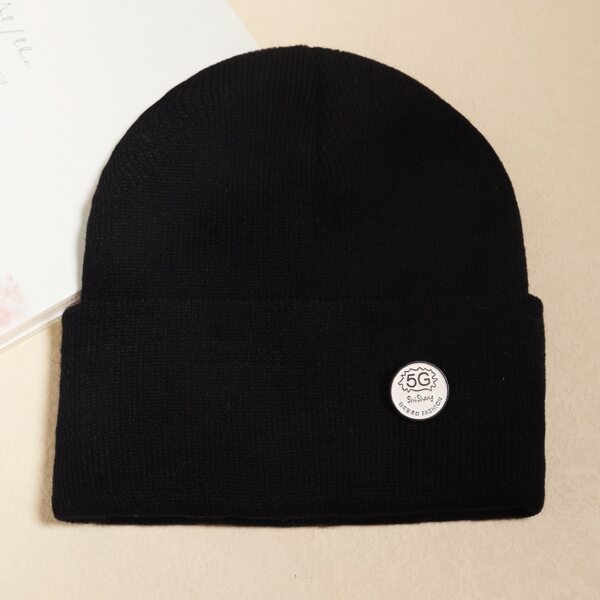 

Knit Cuff Beanie, Black