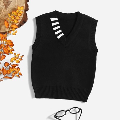 Toddler Boys Geo Pattern Sweater Vest