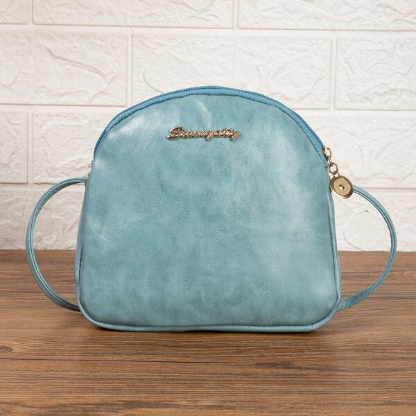 

Minimalist Metal Decor Dome Bag, Royal blue