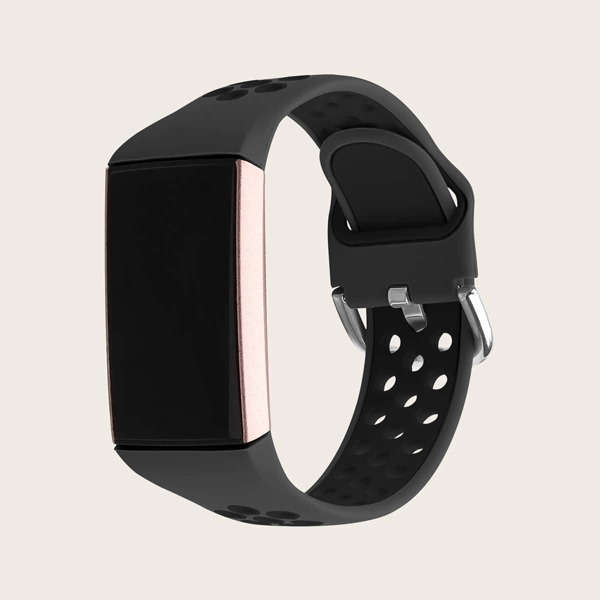 

Color Block Watchband For Fitbit, Dark grey