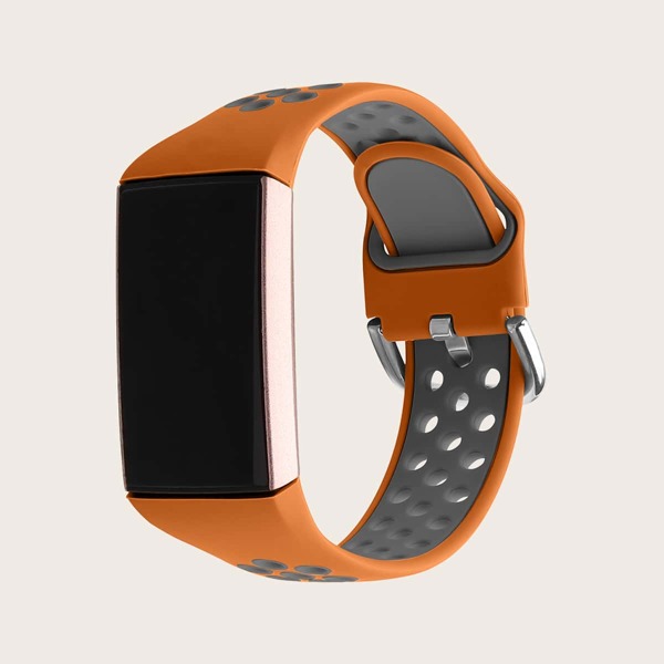 

Контрастный ремешок для часов Fitbit Charge3/4, Оранжевый