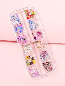 1盒装花卉造型美甲装饰美甲用品指甲饰品美甲宝石 - 彩色 - 查看 2