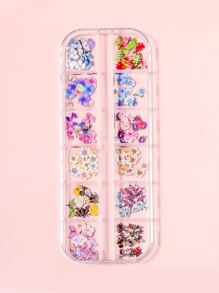 1盒装花卉造型美甲装饰美甲用品指甲饰品美甲宝石 - 彩色 - 查看 3