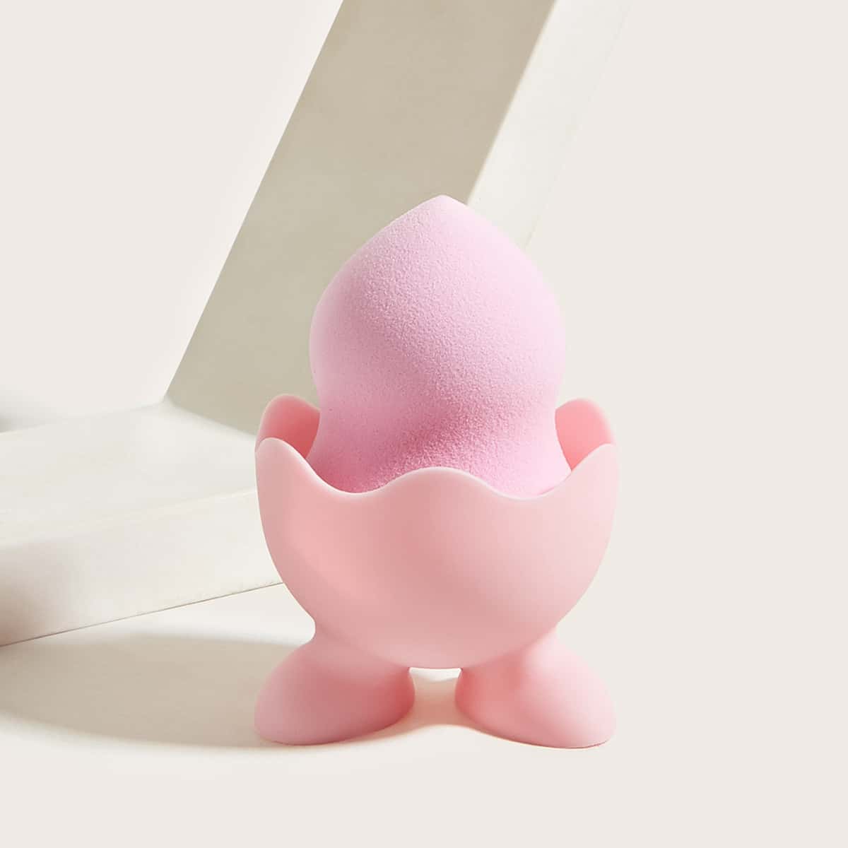 

1pc Makeup Sponge & 1pc Storage Box, Pink